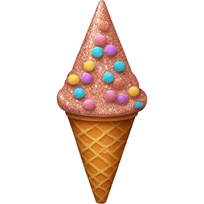 Candy cone with glitter emoji