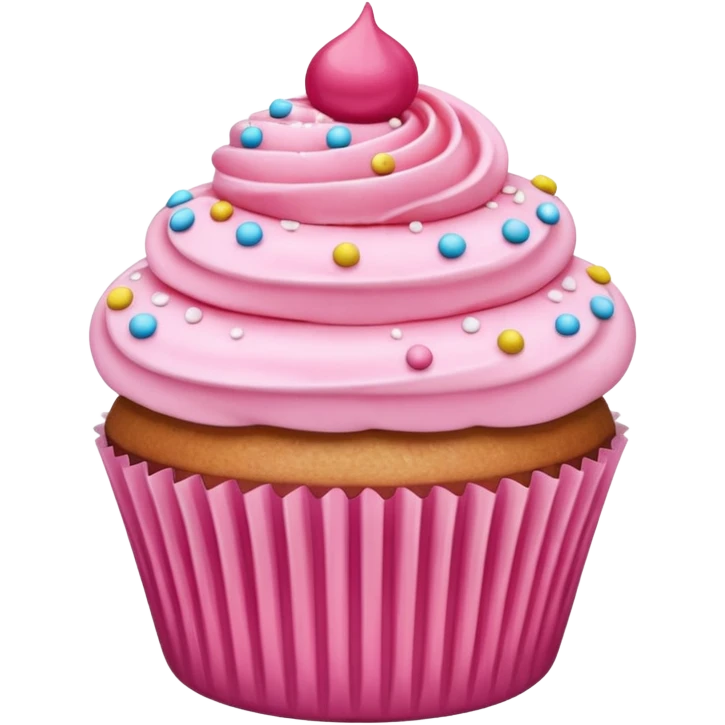 Cupcake with pink icing emoji