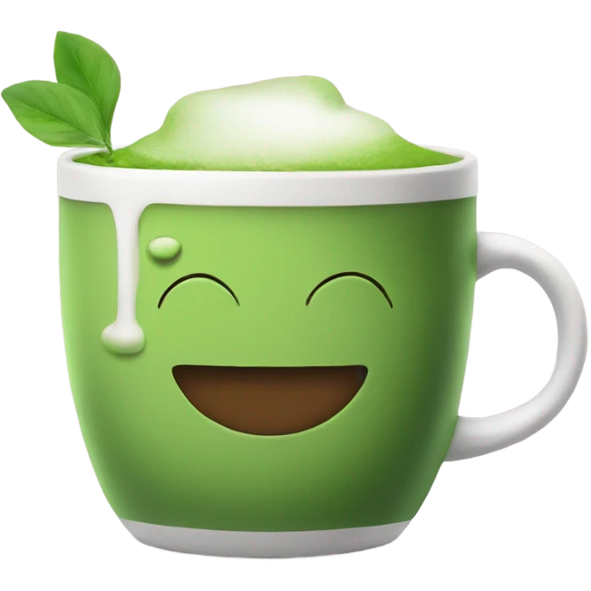 matcha tea in a mug emoji
