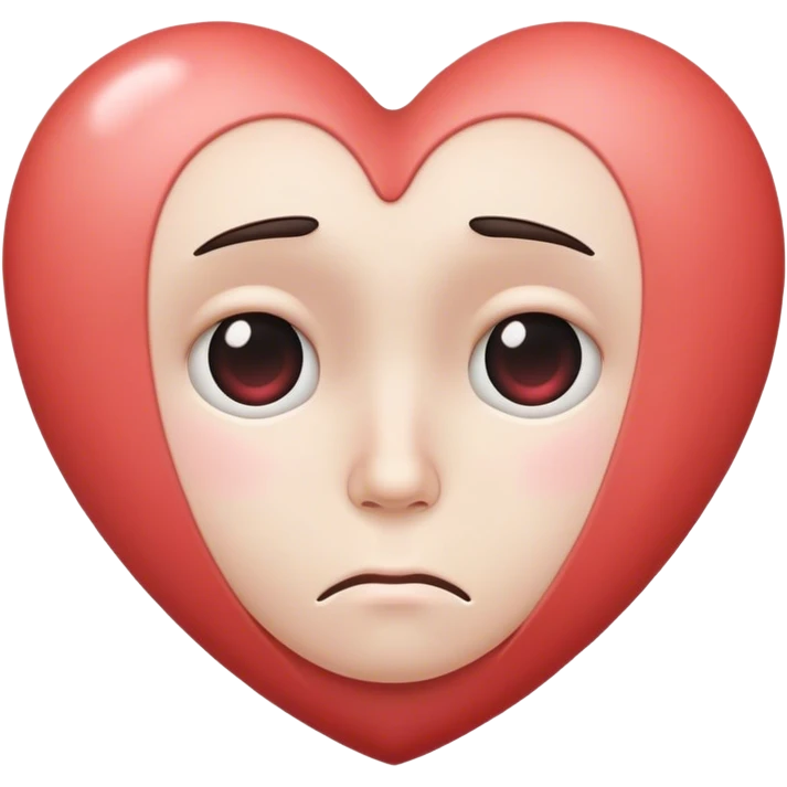 corazon con una cara triste emoji