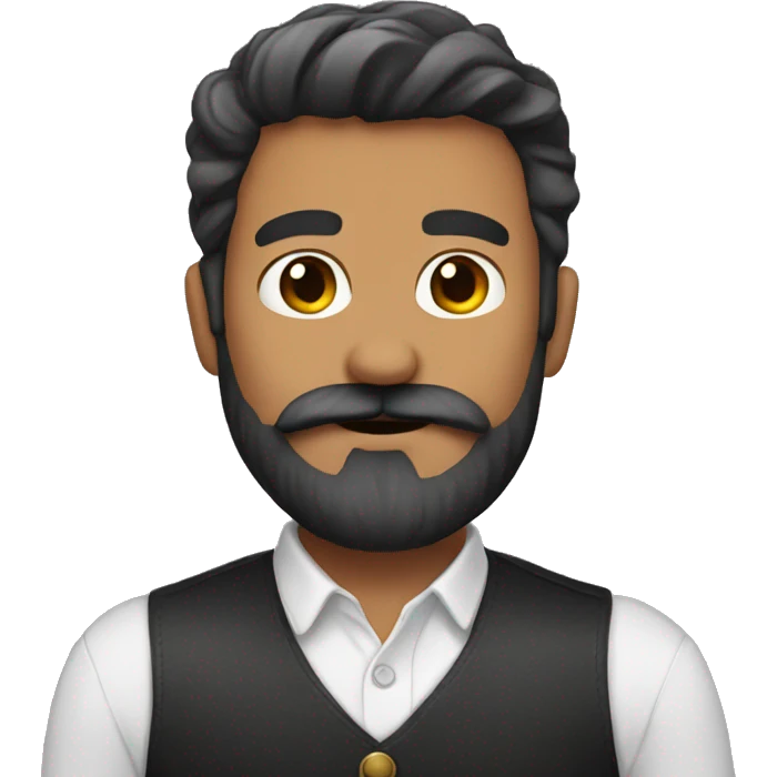 Beard and mustache emoji