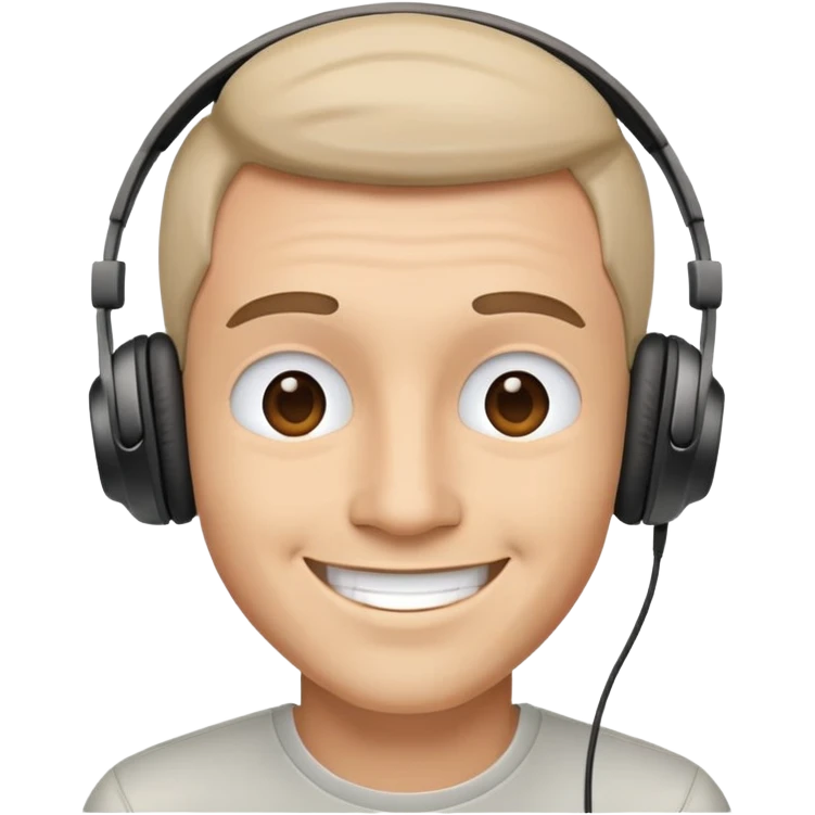 man with headphones emoji