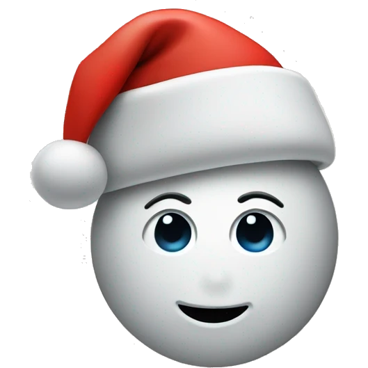 Apple logo with a Christmas hat emoji