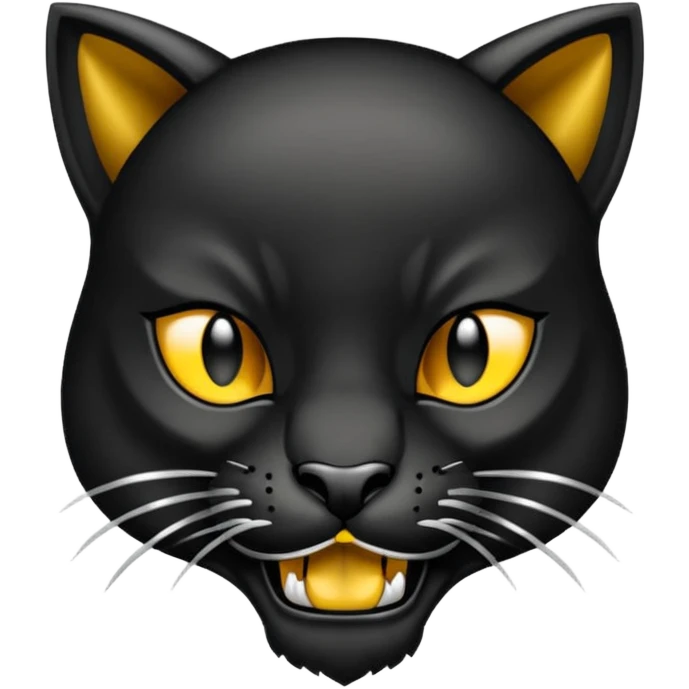 Pantera negra. Con una mini v en color dorado en la frente emoji