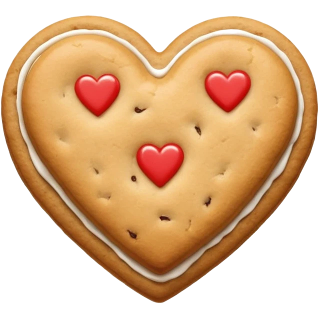 cookie heart shape woth glase emoji