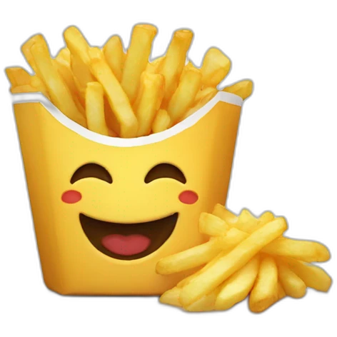 chat qui mange des frites emoji