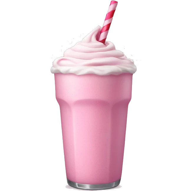 Pink milkshake emoji