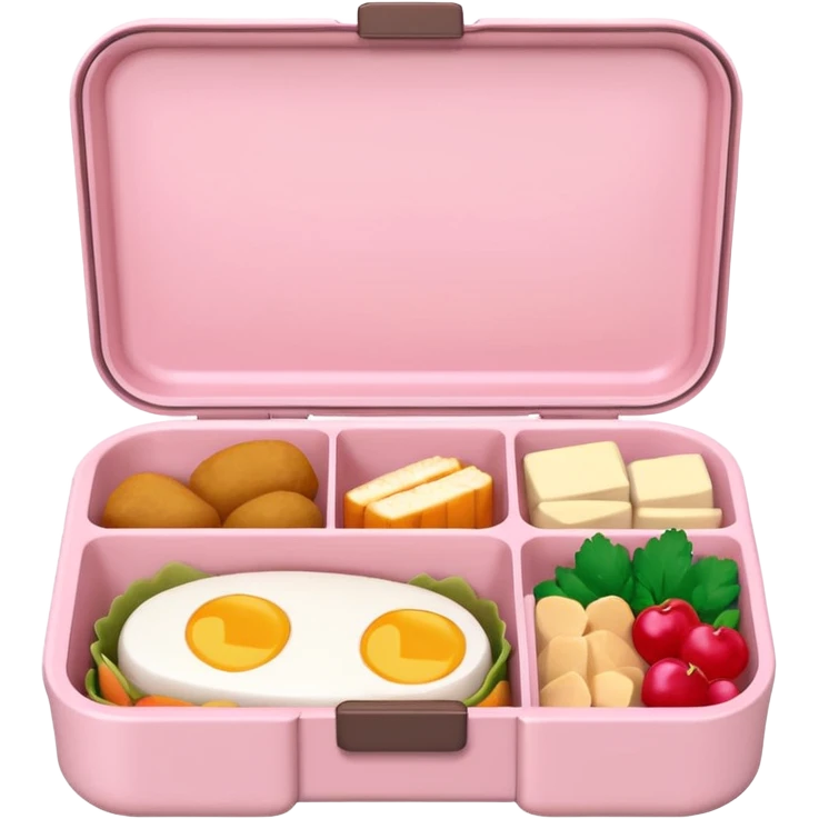 Light pink bento box open emoji