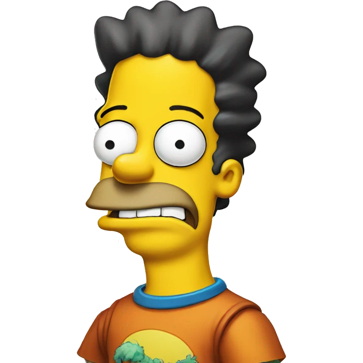 bart simpsons as a kid from the tv series "the simpsons" smiling emoji