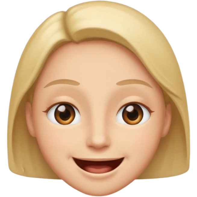 Big closed smile eye open emoji