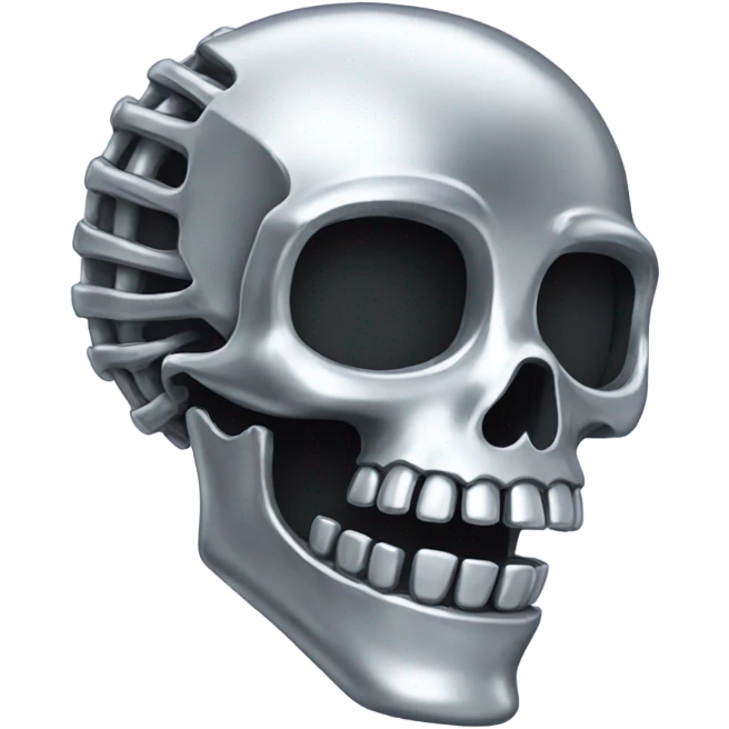 Skeleton made out of chrome  emoji