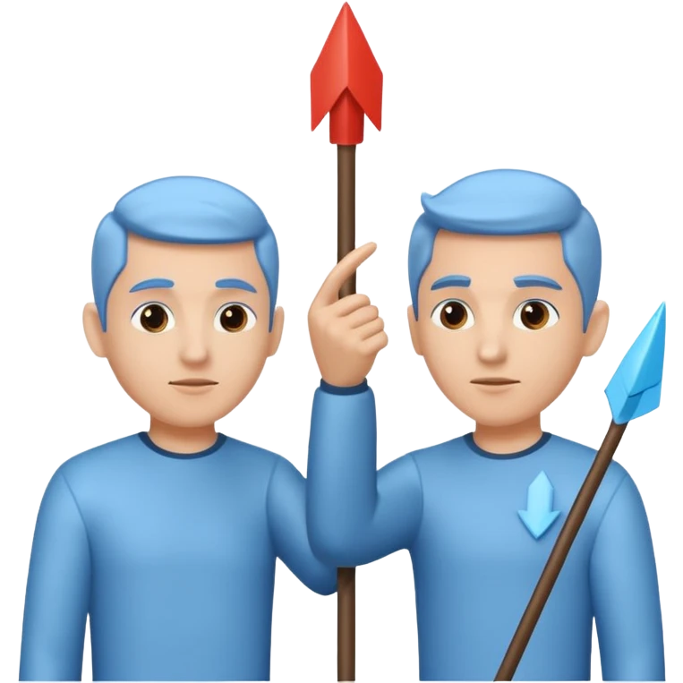 referal system (two guys with arrows around them) emoji