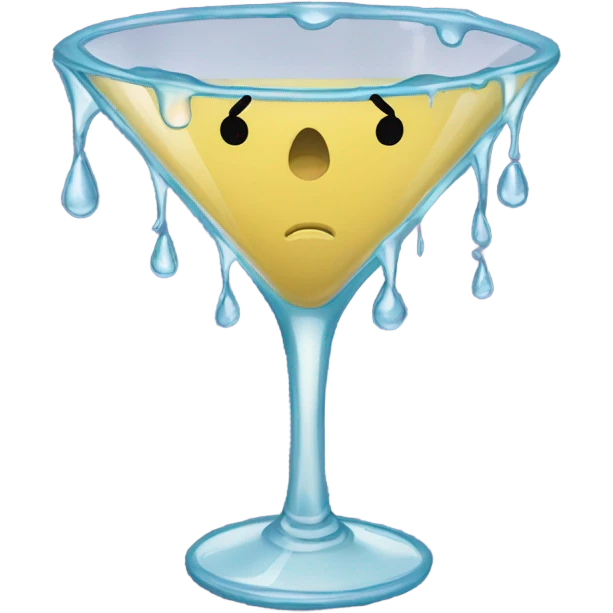 Crying Martini GLass emoji