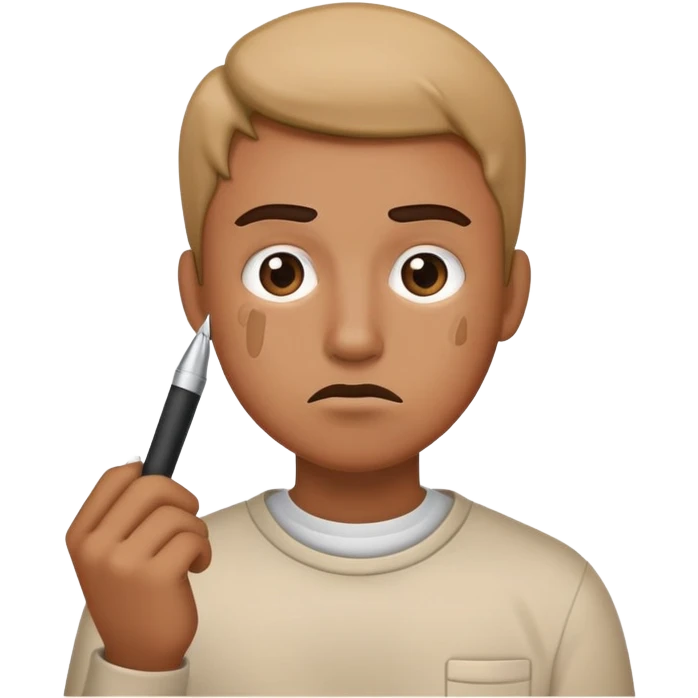sweating tense meme artist  emoji