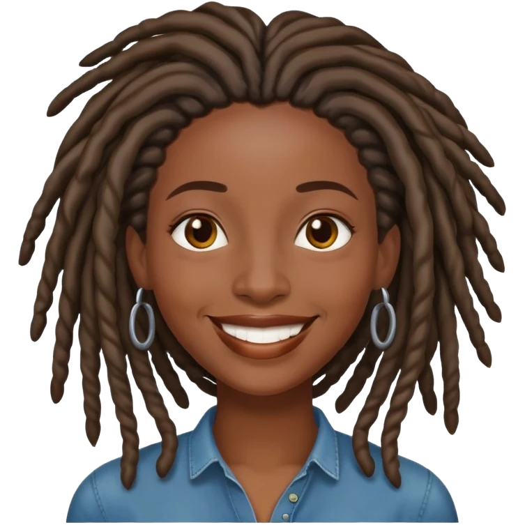 Black woman with locs emoji