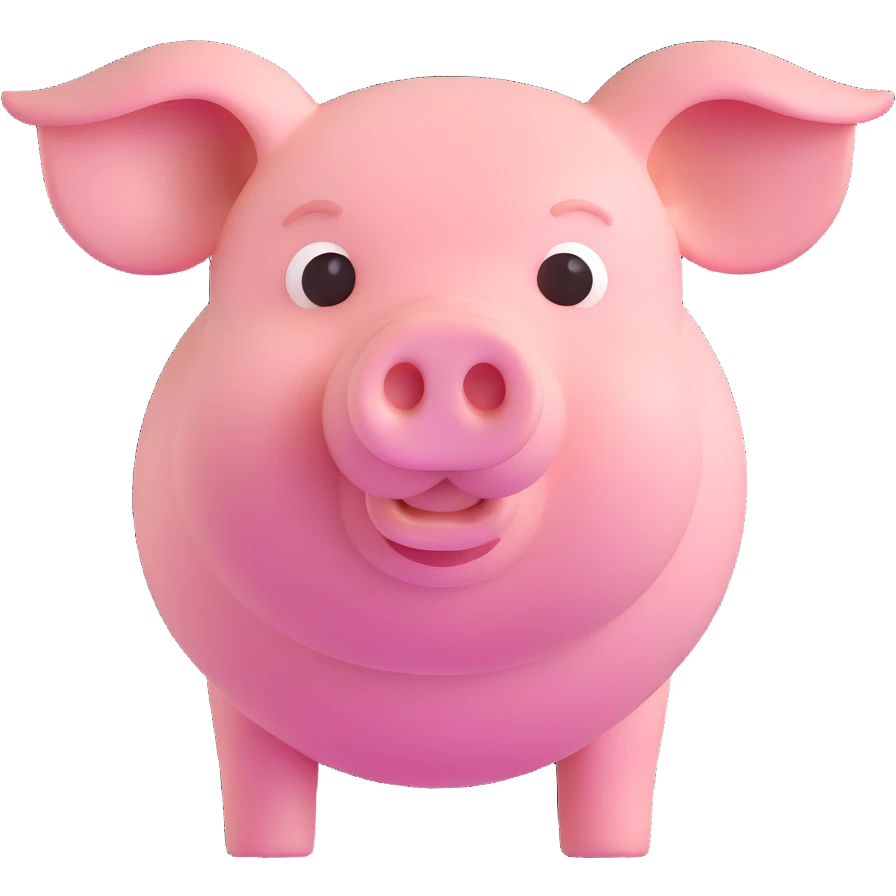 cute pig with tusks emoji