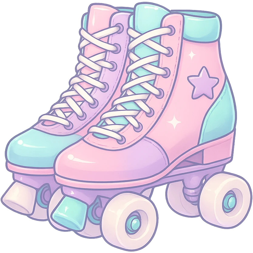 aesthetic pastel roller skates emoji