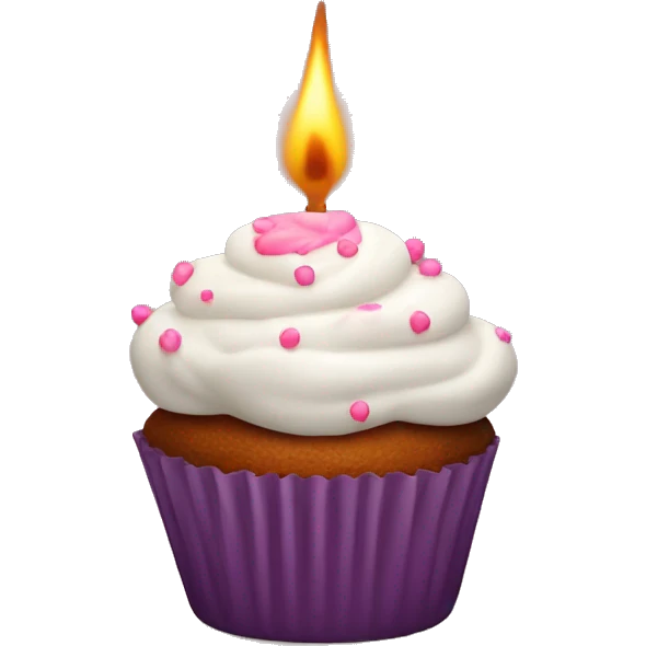 Cupcake candle emoji