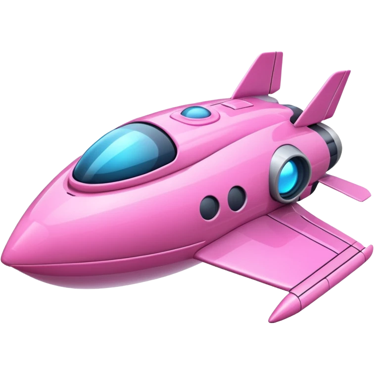 Pink spaceship emoji