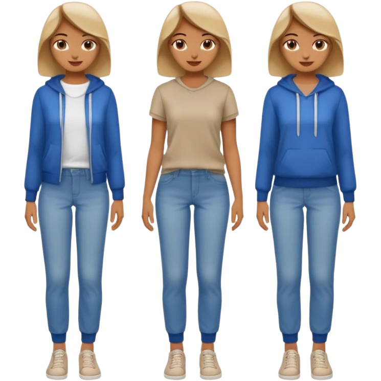 MUJER CUERPO COMPLETO ROPA CASUAL emoji