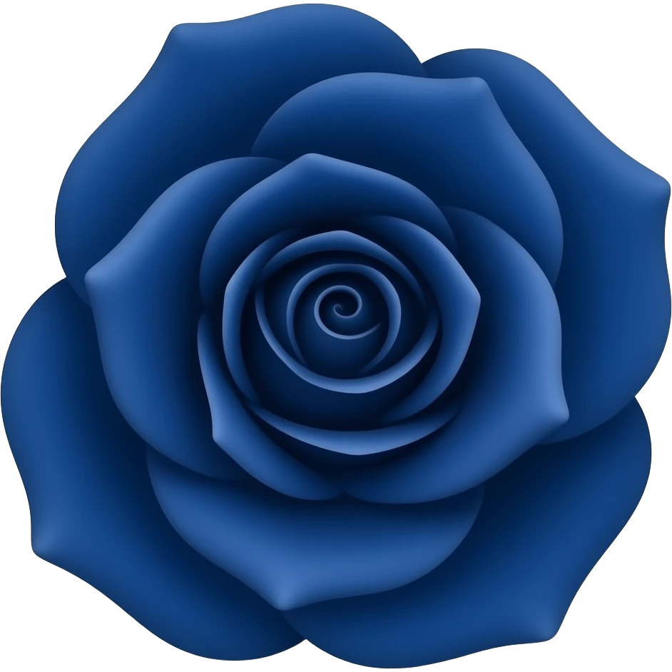 Dark blue rose emoji