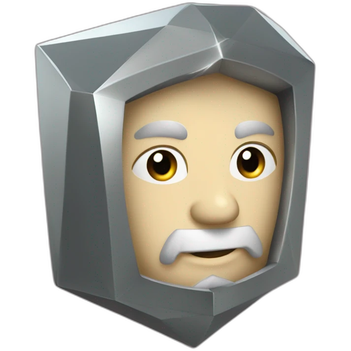Chevalier cubique en diamant emoji