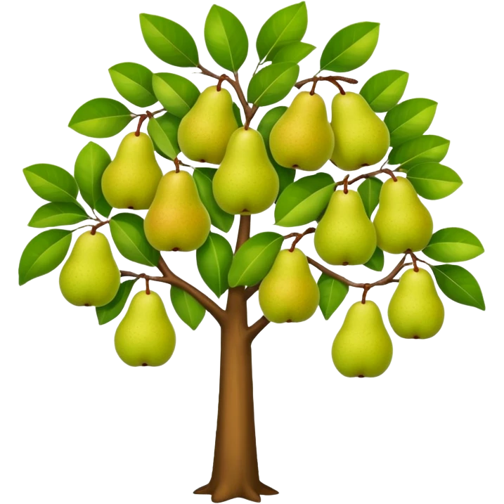Pear Tree colorful emoji