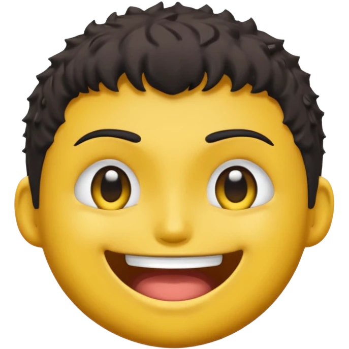 A yellow emoji of the anime character Guts from the anime Berserk with one eye closed emoji
