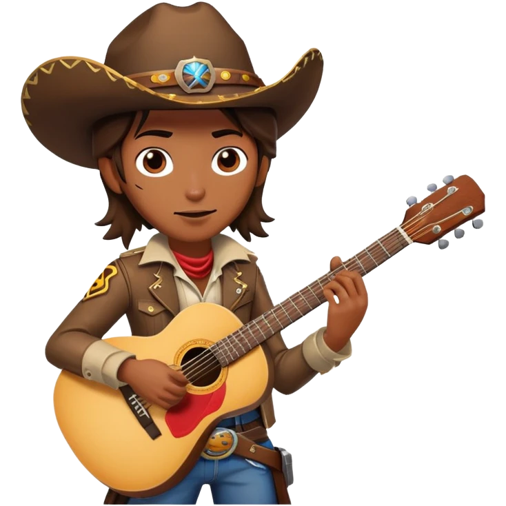jessie mc coy from the cartoon with a guitar emoji