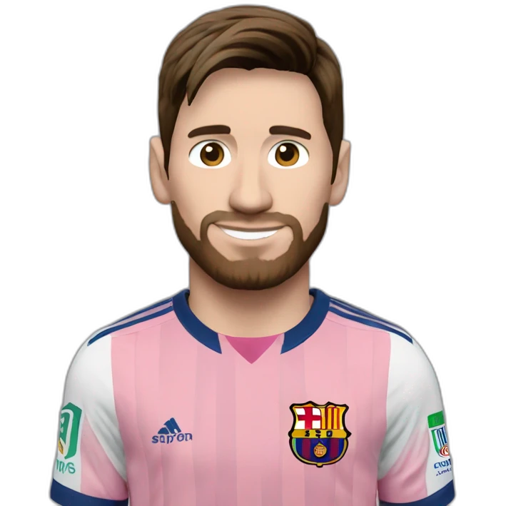 lionel messi pink shirt emoji