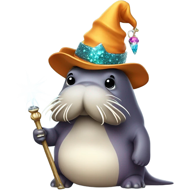 Walrus witch emoji