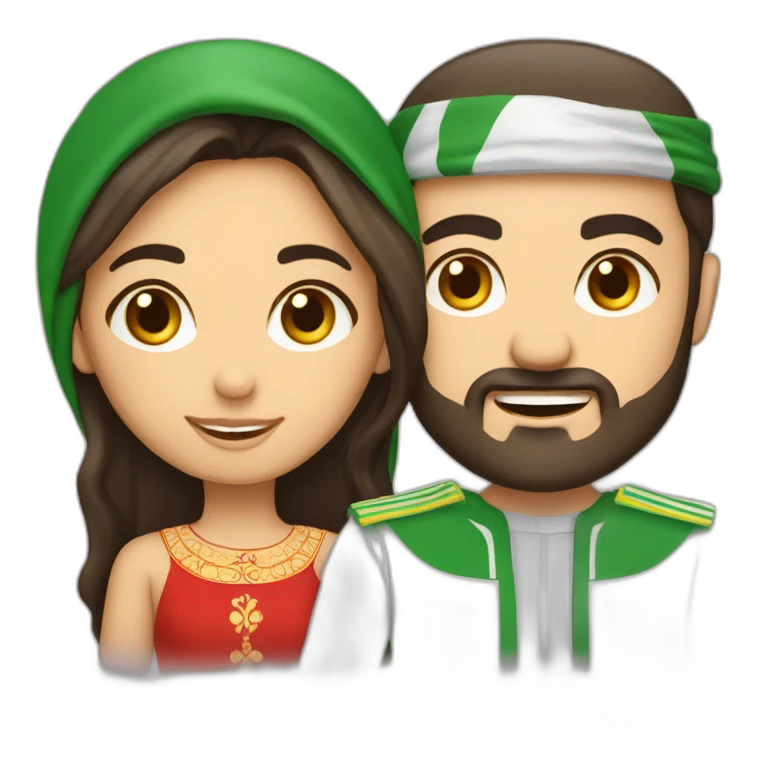 Serbie et Algérie couple emoji