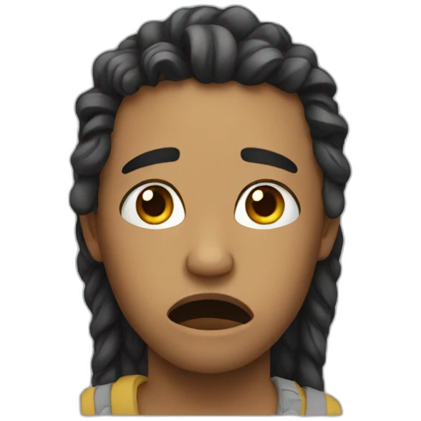 Crying but cool emoji