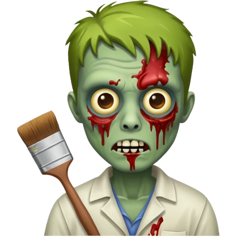 painter zombie  emoji