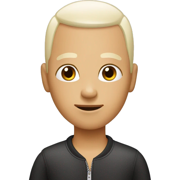 bleached buzz cut emoji