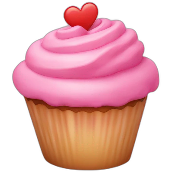 Cupcake san valentín emoji