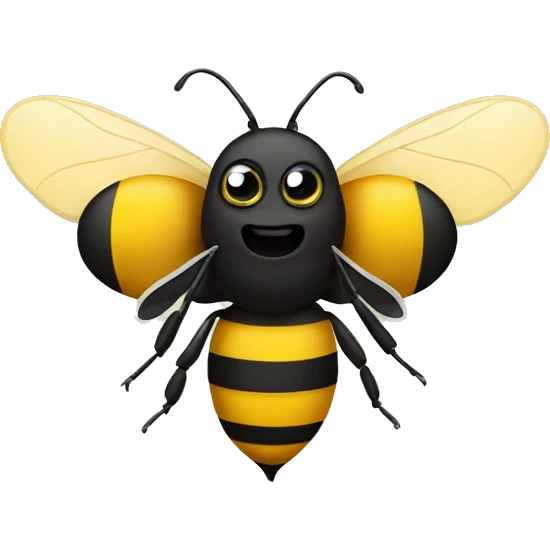 Bee with a mustache emoji