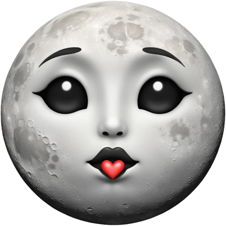full moon kissing dark moon emoji