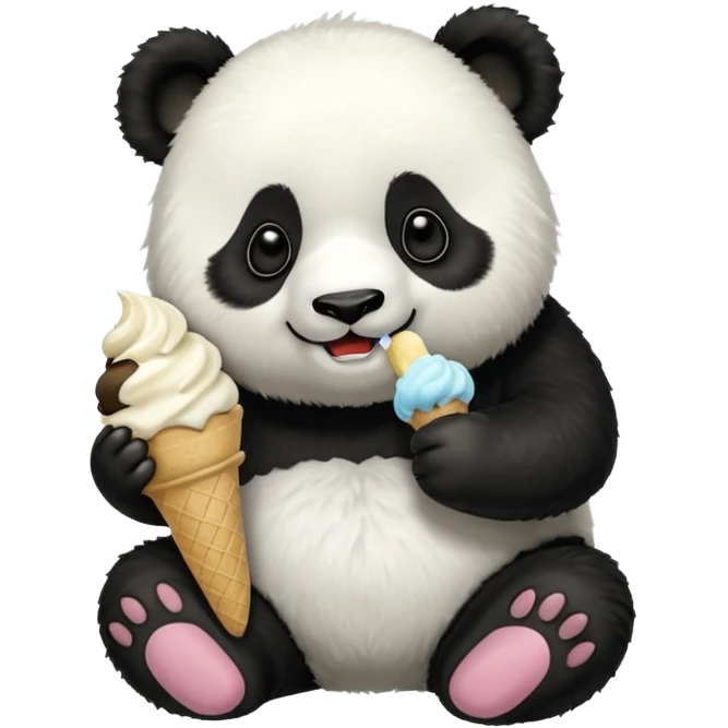 panda eating desert emoji