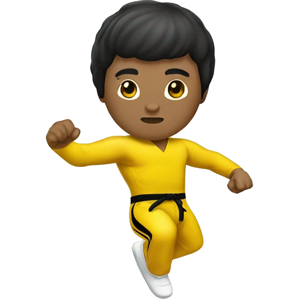 bruce lee in yellow jump suite emoji