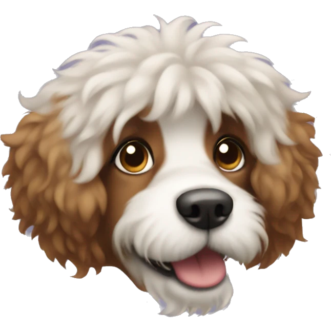 Dog with fluffy hair  emoji