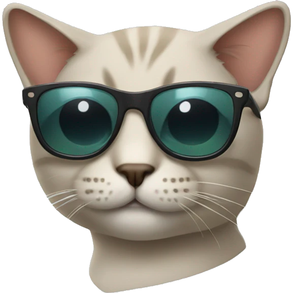 Cat with sunglasses emoji