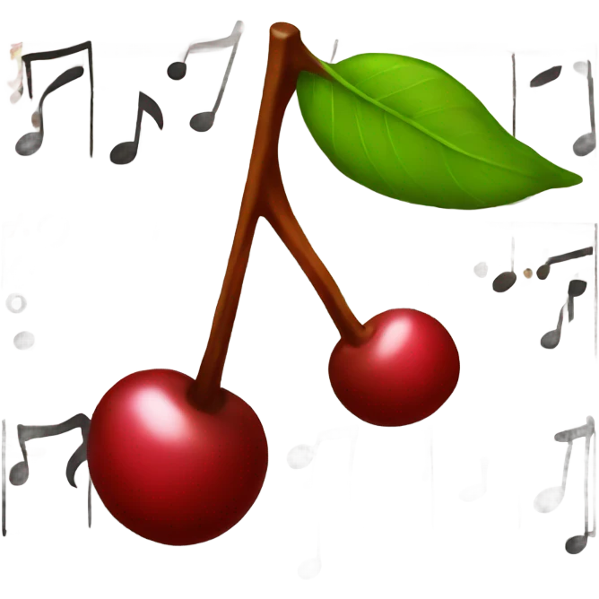 cherry music note emoji