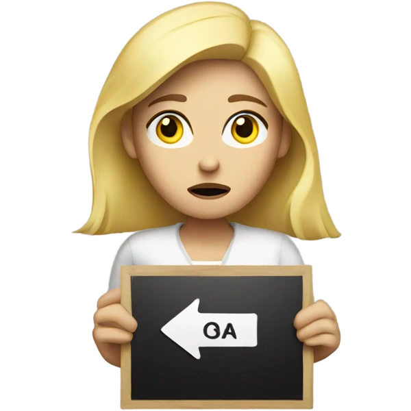 Warning sign blonde woman emoji