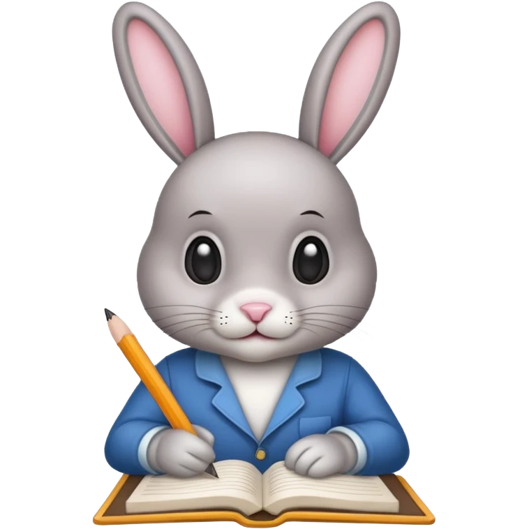 writer bunny emoji