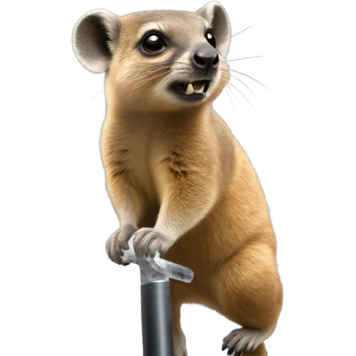 Hyrax on a pogo stick  emoji