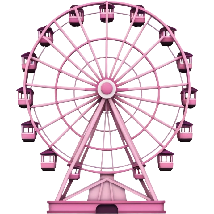 mix light pink dark pink and white girly theme park Ferris wheel emoji