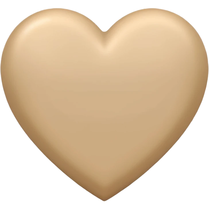 Beige heart emoji