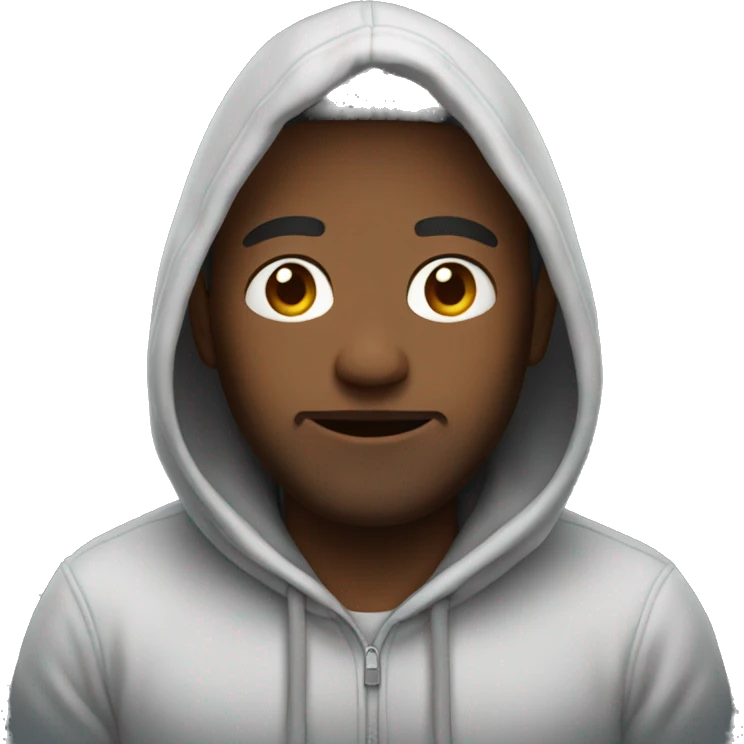 Man wearing a hoodie  emoji