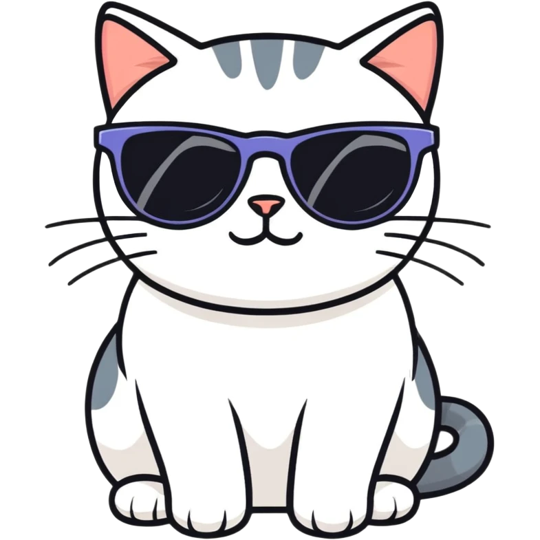 Cat with sunglasses emoji